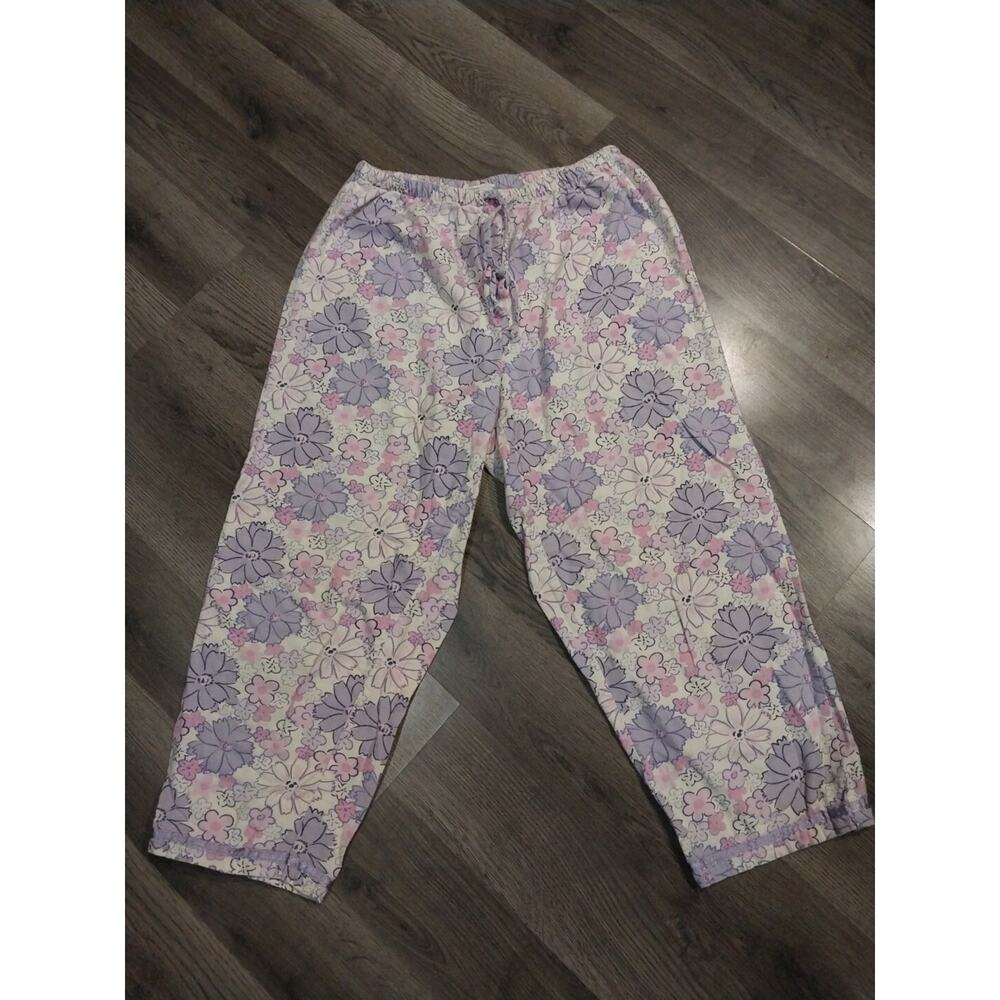 Disney Store Size Small Womens Purple Pink Flower Pajama Pant